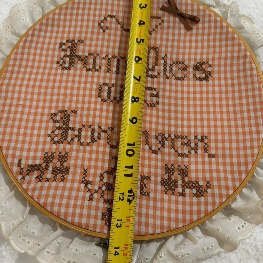 Gingham Embroidery Hoop Decor - Picture 8 of 9